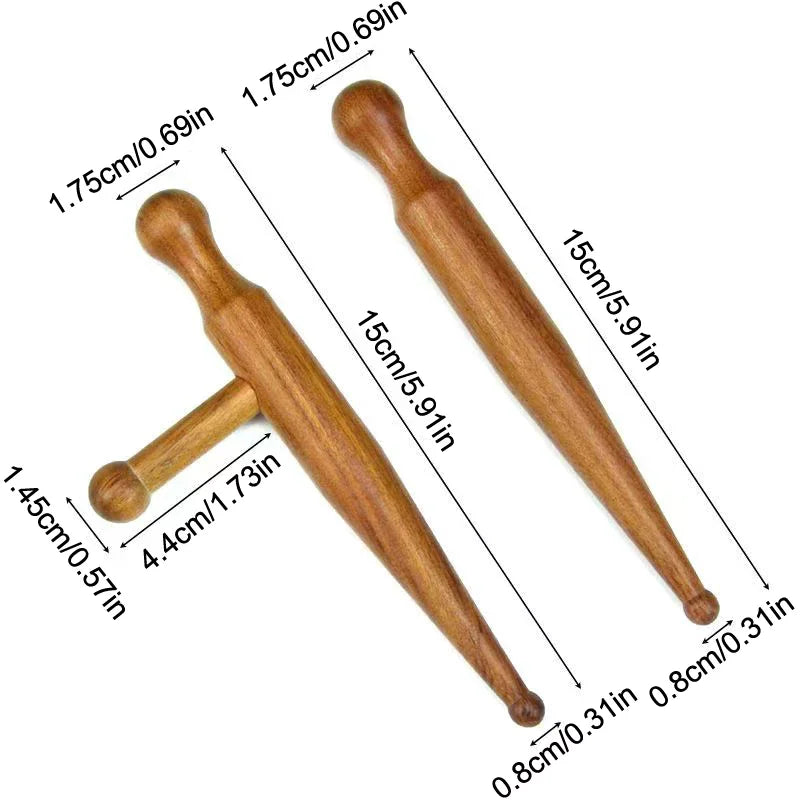 Natural Sandalwood Acupoint Massage Stick | Reflexology Tool Acupoint Massage Stick QXL