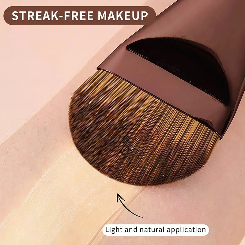 Flat Head Foundation Brush – Synthetic, Portable & Easy Clean Foundation Makeup Brush QXL