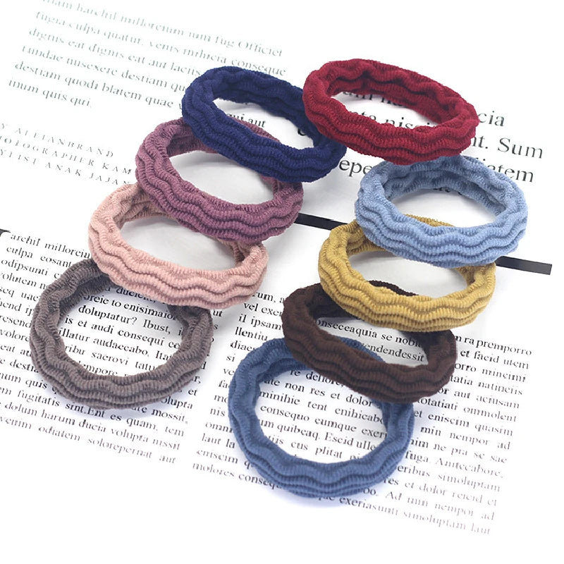 50-Pack Jacquard Hair Ties – High-Elasticity Women's Hair Bands Elastic Hair Bands QXL