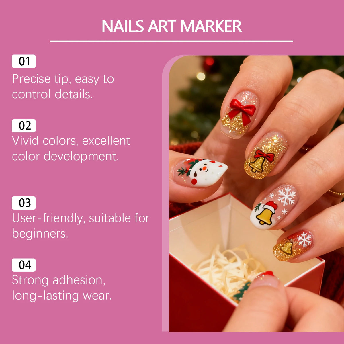 Waterproof Nail Art Graffiti Pen | Fine Tip Drawing Tool Nail Art Pen QXL