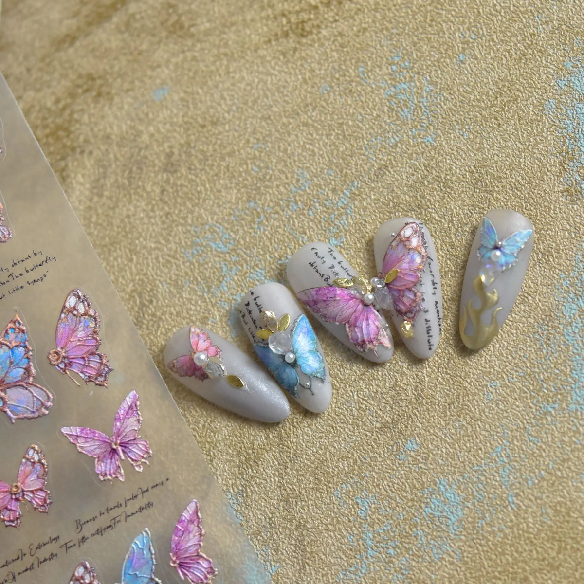 5D Embossed Strawberry Nail Stickers | Cute Nail Art Decals Nail Art Stickers QXL
