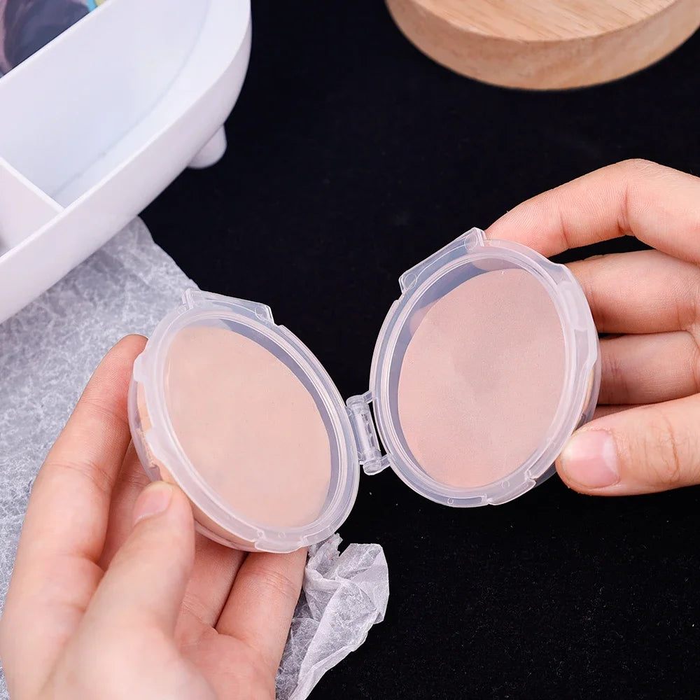 Transparent Double-Layer Powder Puff Storage Box – 20 Pack Puff Storage Box QXL