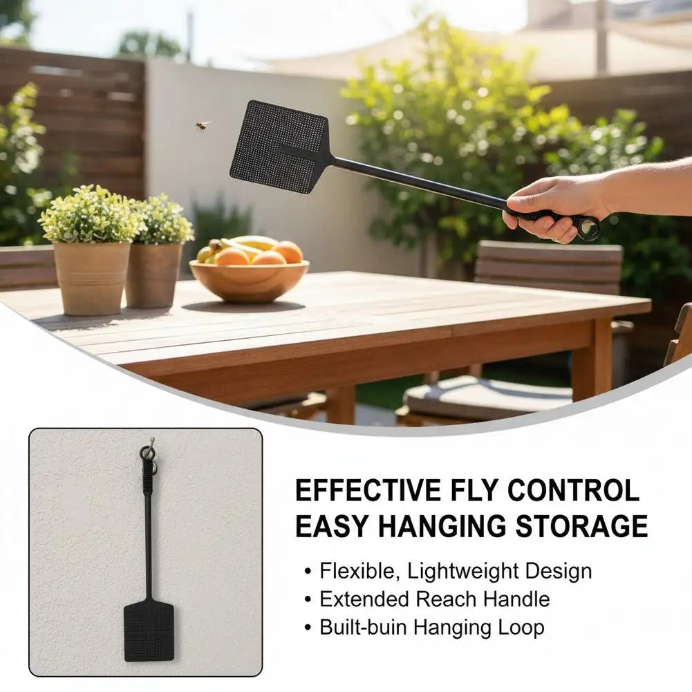 Long Handle Fly Swatter | Flexible PP Plastic Mosquito Swatter Fly Swatter QXL