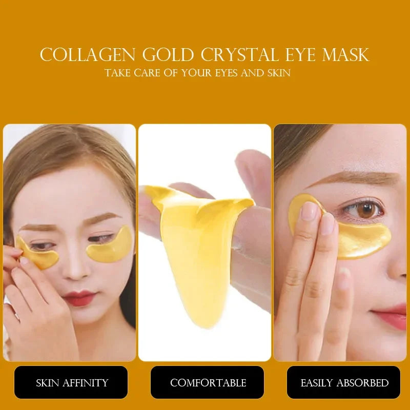 50-Pair Gold Collagen Eye Masks – Hydrating Anti-Aging Patches Eye Mask Patches QXL