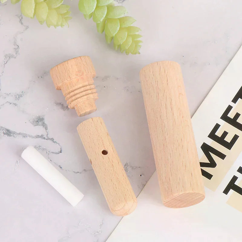 Wood Essential Oil Aromatherapy Nasal Inhaler with Wick Aromatherapy Inhaler QXL