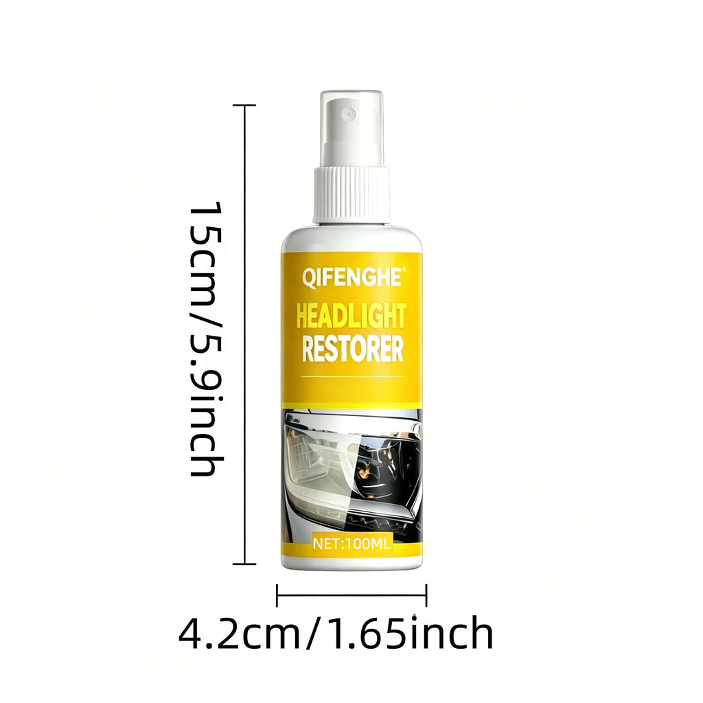 Headlight Restorer Spray 100ml | No-Sand Fog & Yellow Remover Headlight Restorer Spray QXL