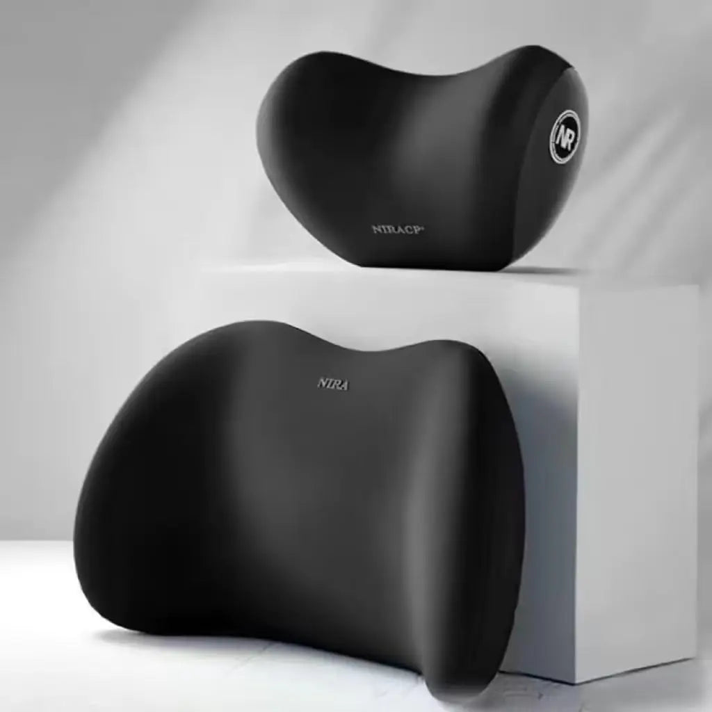 Memory Foam Car Headrest & Lumbar Support Cushion Set Car Seat Cushion Set QXL