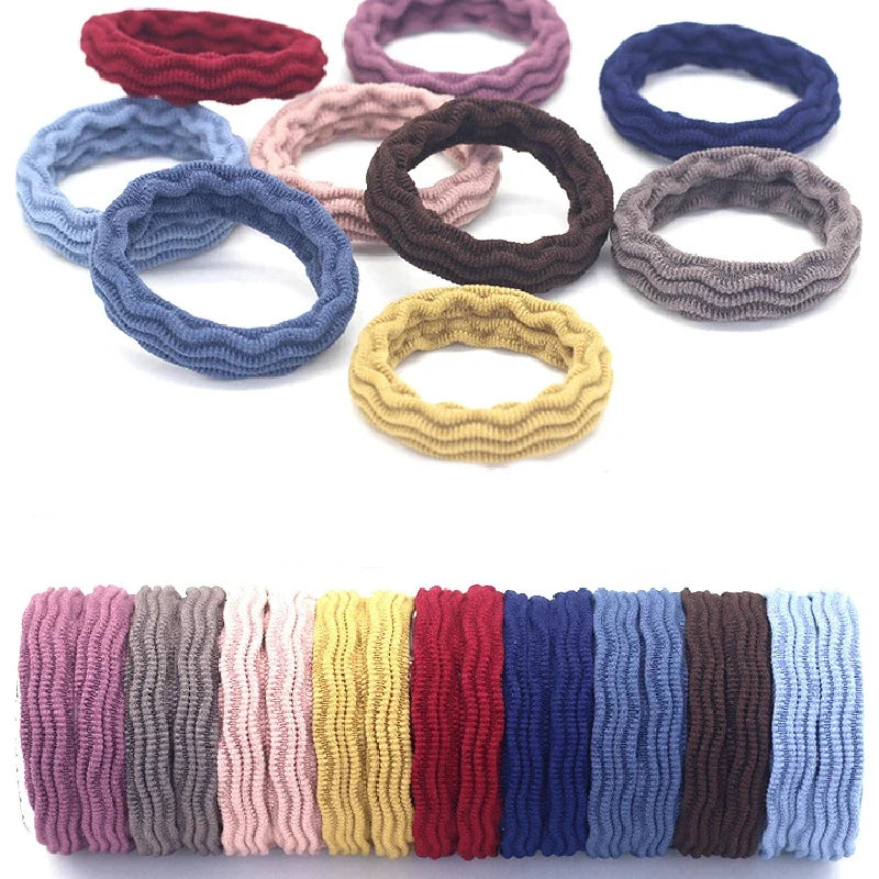 50-Pack Jacquard Hair Ties – High-Elasticity Women's Hair Bands Elastic Hair Bands QXL