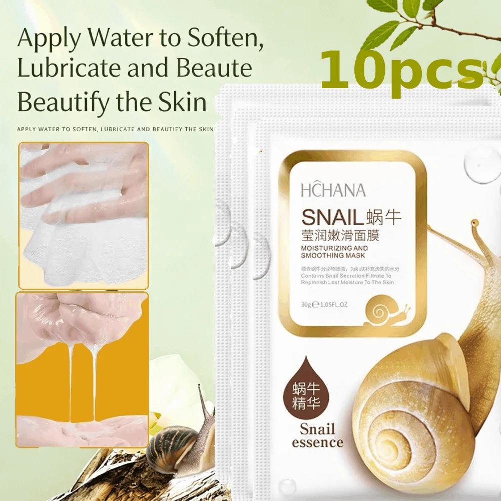 Snail Mucus Hydrating Sleeping Face Sheet Mask – 5/10 Pack Sleeping Face Mask QXL