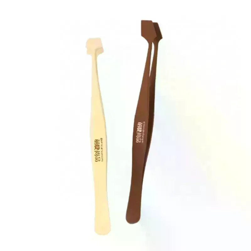 Curved Anti-Stick Eyelash Tweezers | 45° Stainless Steel Eyelash Tweezers QXL