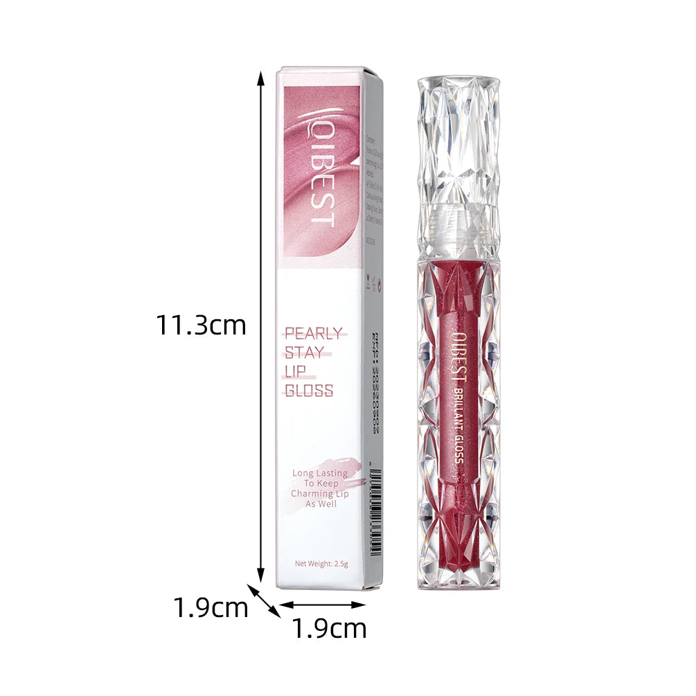 QIBEST Glitter Shimmer Lip Gloss | Pearlescent Liquid Lipstick Glitter Lip Gloss QXL