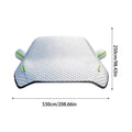 Half Car Cover – UV, Snow & Rain Windshield Roof Shield Half Car Cover QXL Silver