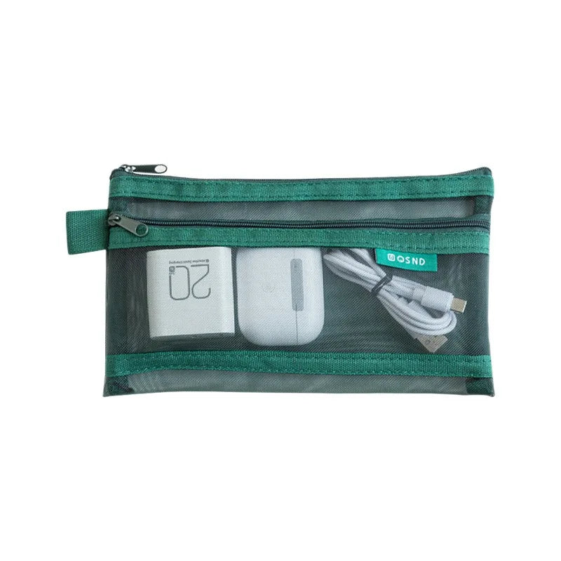6-Pack Mesh Tech Organizer Pouches | Cable & Accessory Storage Mesh Organizer Pouches QXL