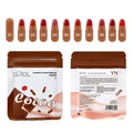 VERONNI 10-Pc Chocolate Mini Matte Velvet Lipstick Set Mini Lipstick Set QXL 01