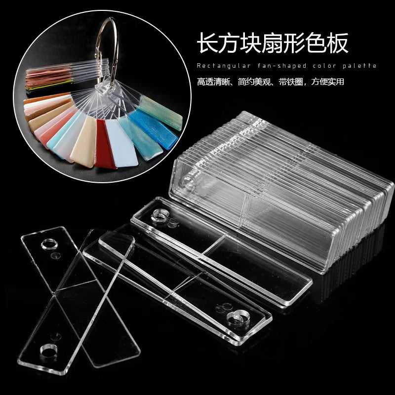 50-Pc Nail Swatch Color Display Chart | Gel Polish Sample Stand Nail Swatch Display QXL