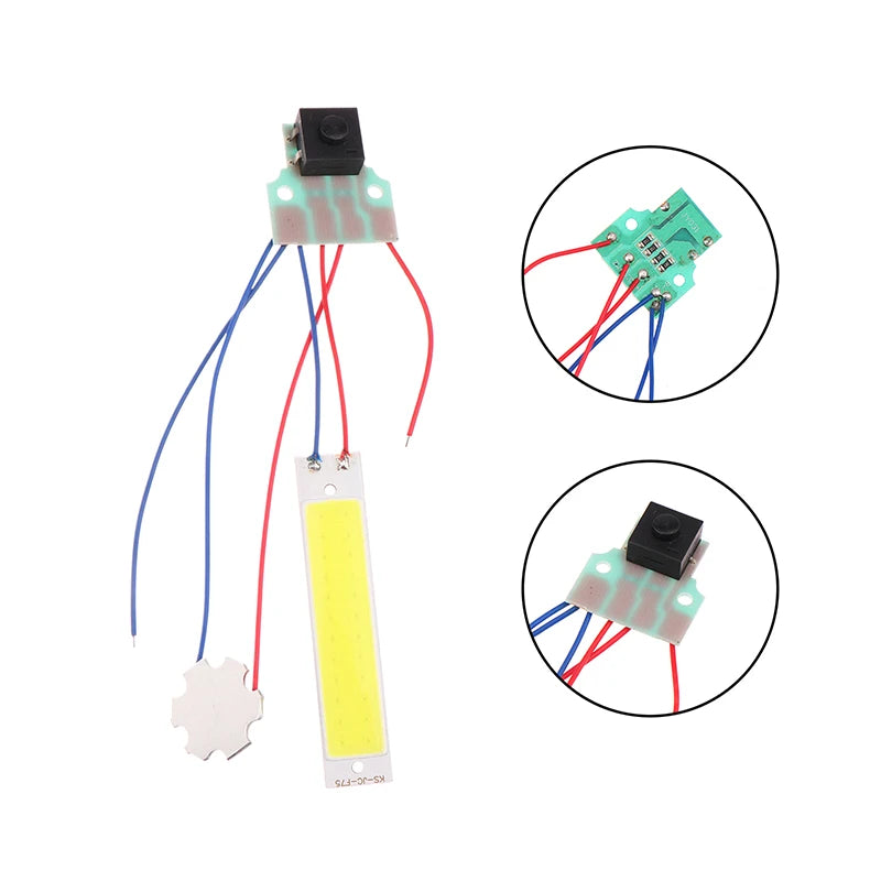 Dual LED Light Module with Switch | DC 3.7–5V Warm & Cool LED Light Module QXL
