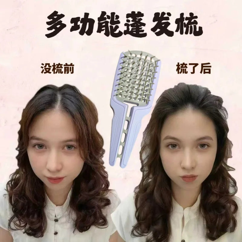 Foldable Vented Detangling Hair Brush | Hollow Quick-Dry Comb Detangling Hair Brush QXL