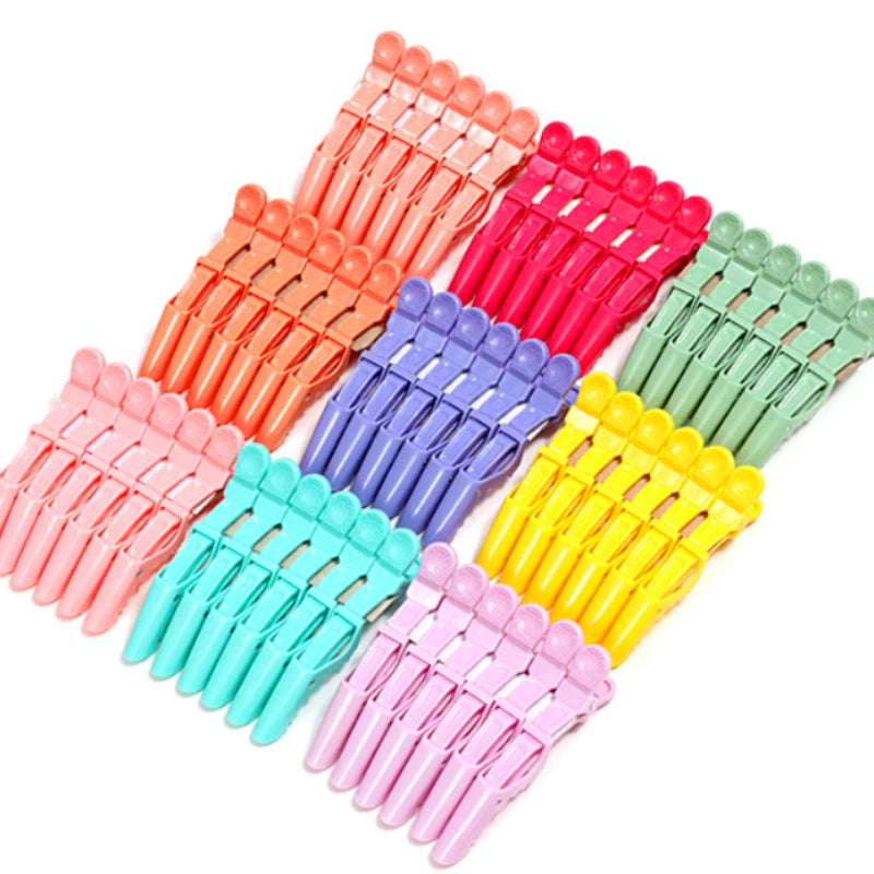 6-Pack Colorful Alligator Hair Clips | Salon Styling Clamps Hair Styling Clips QXL