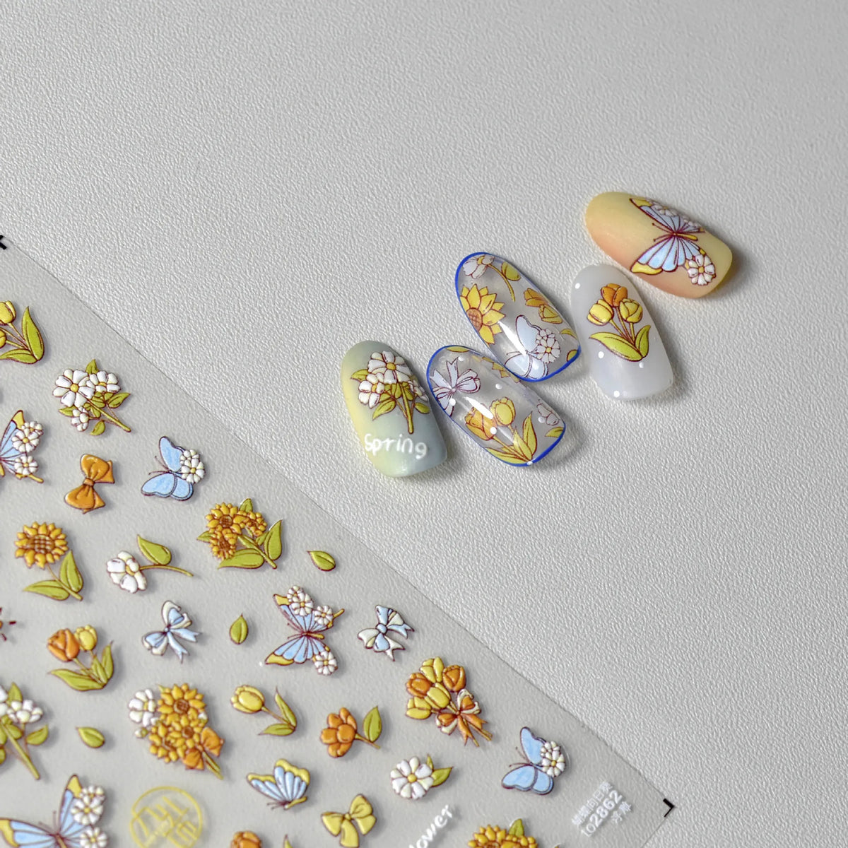 5D Chinese Style Nail Stickers – Panda, Floral & Fruit Art Nail Art Stickers QXL