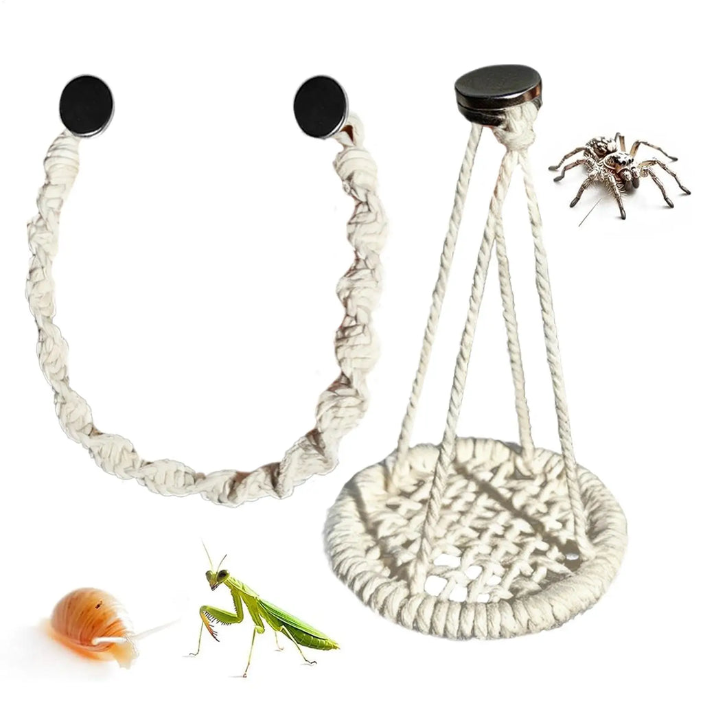 Spider & Gecko Hammock Bridge | Terrarium Climbing Habitat Terrarium Habitat Decor QXL