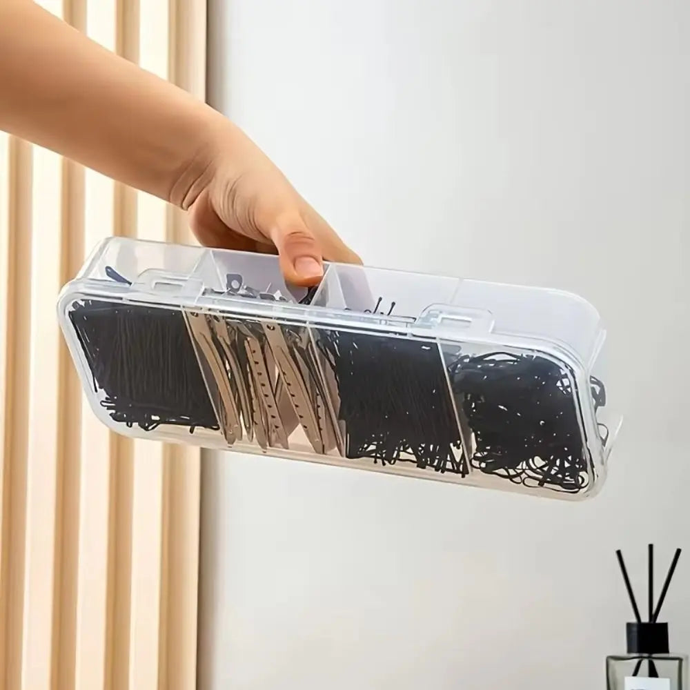 4-Grid Transparent Dustproof Desktop Storage Organizer Box Desktop Storage Organizer QXL
