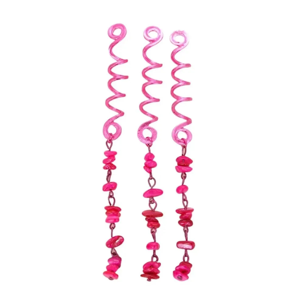 10-Pack 3D Rose Viking Dreadlock Bead Cuffs & Hair Rings Dreadlock Hair Beads QXL