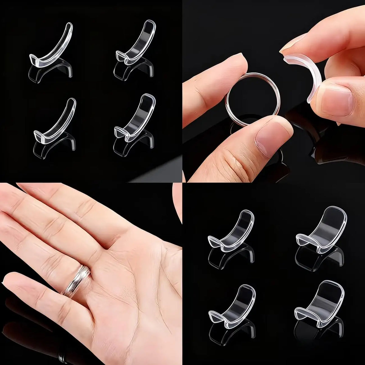 8-Pack Invisible Ring Size Adjusters | Spiral Spring Snug Fit Ring Size Adjuster QXL