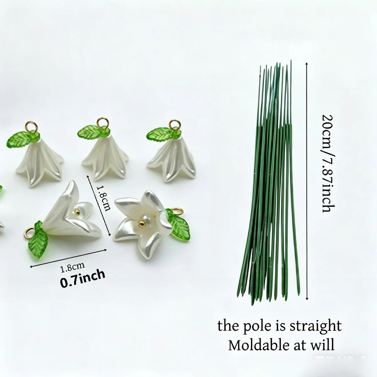 10-Pc Miniature Lily of the Valley Garden Decoration Set Garden Decoration Kit QXL White 40 Sets
