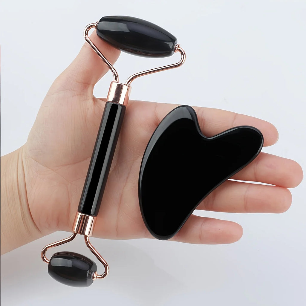 3-Piece Ice Face Roller & Gua Sha Facial Massage Set Facial Massage Tool Set QXL