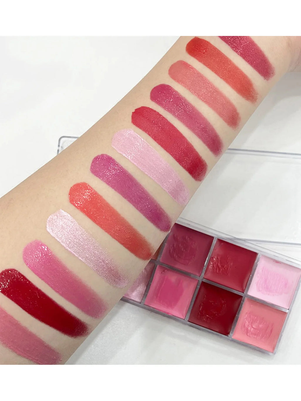 VERONNI 12-Color Moisturizing Lip Gloss Palette | Long-Lasting Lip Gloss Palette QXL