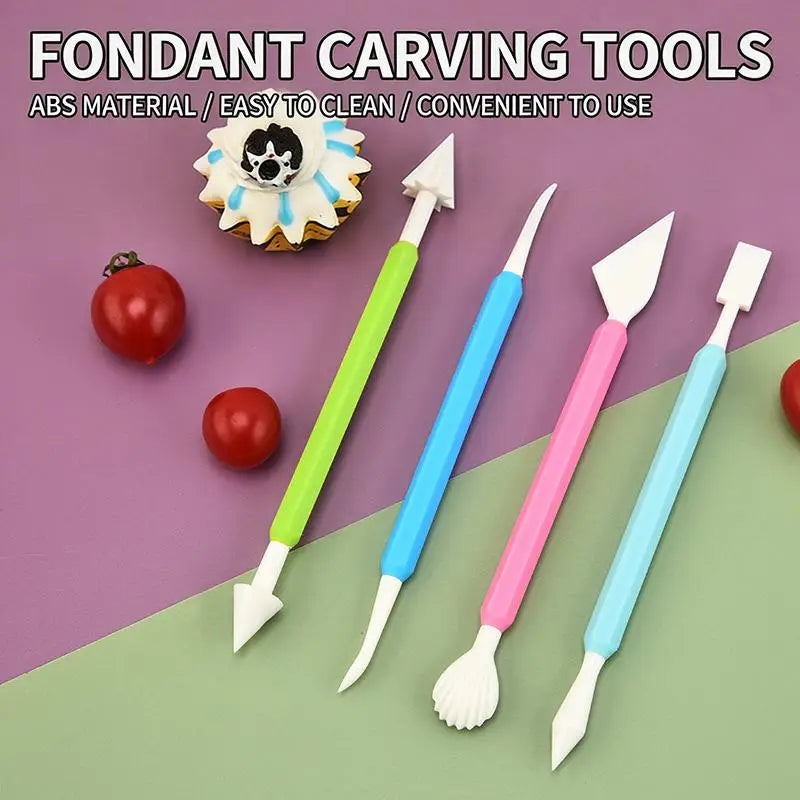 9-Pc Kids Fondant & Clay DIY Embossing Tool Set | 9 Pieces DIY Craft Tool Set QXL