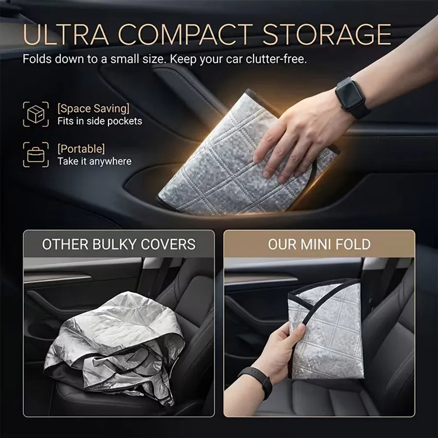 Car Steering Wheel Sun Shade Cover 17.7" | 1 or 3-Pack Steering Wheel Sun Shade QXL
