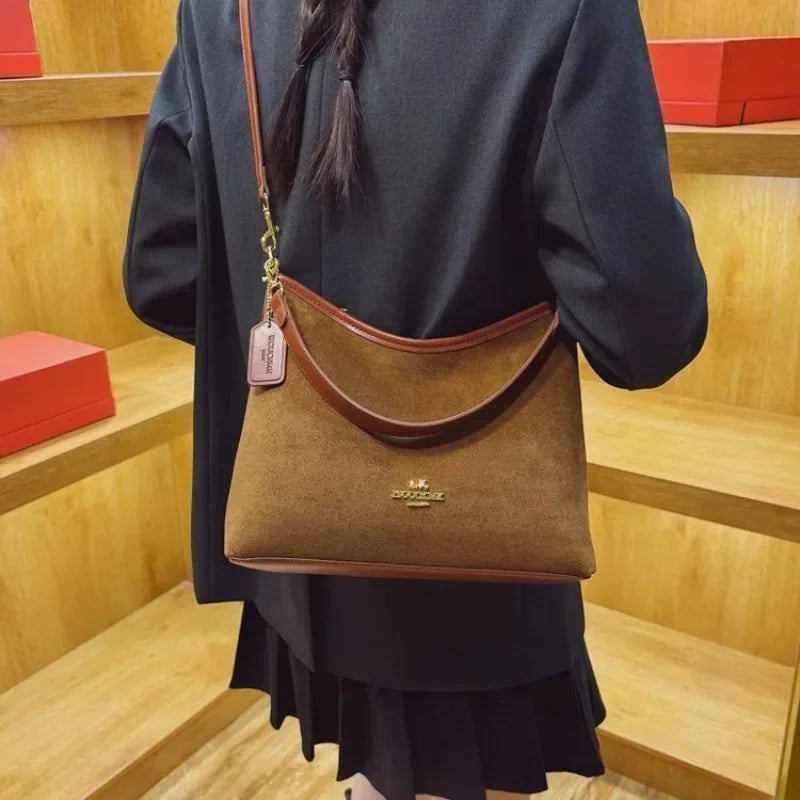 Large Capacity Retro Crossbody Bag | Elegant Niche Design Crossbody Bag QXL