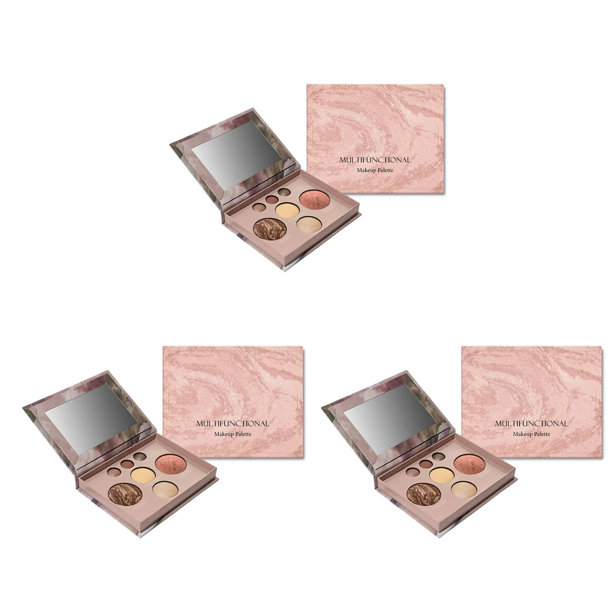 7-Color Glitter Eyeshadow & Highlighter Palette | Travel Kit Eyeshadow Palette QXL 3pcs