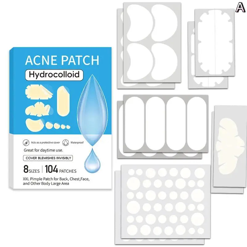 Bulk Hydrocolloid Pimple Patches Multi-Shape 104/376 Pcs Pimple Patches QXL A
