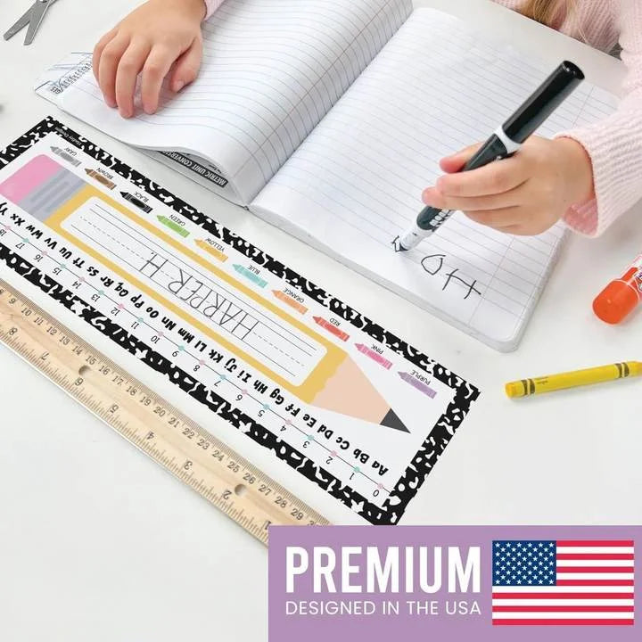 36-Pack Classroom Desk Name Tags for Students | 3×9 Inch Classroom Name Tags QXL