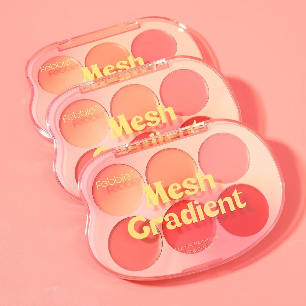 6-in-1 Blush Palette – Highlighter, Contour & Lip Color Blush & Lip Palette QXL