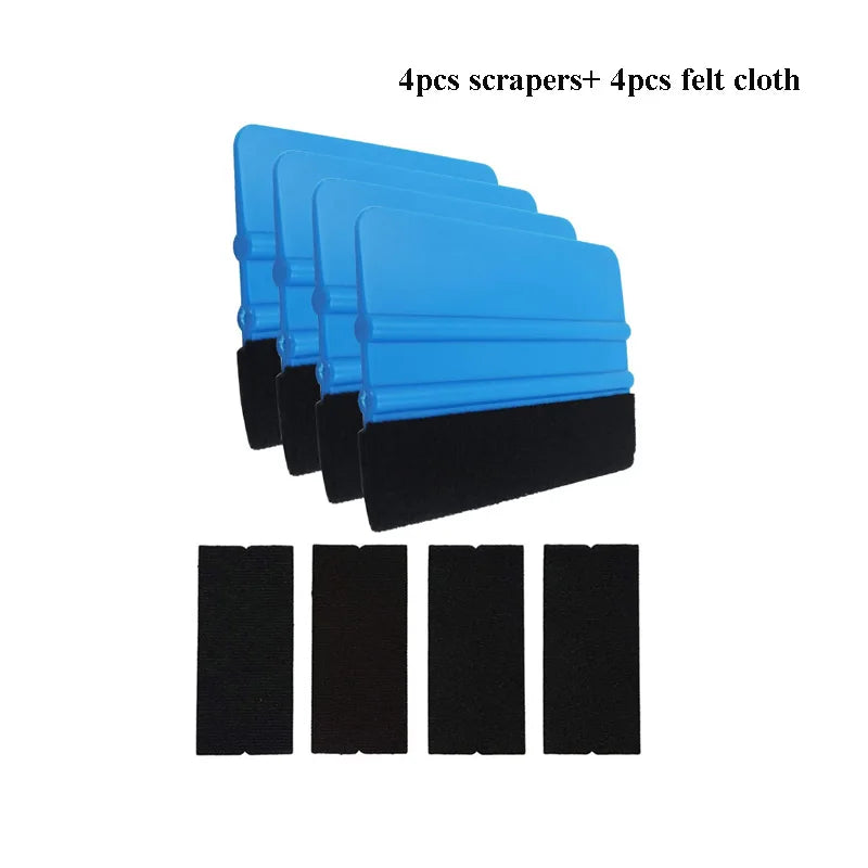 Felt Edge Vinyl Wrap Squeegee | Car Window Tint Scraper Tool Vinyl Wrap Squeegee QXL set 8pcs