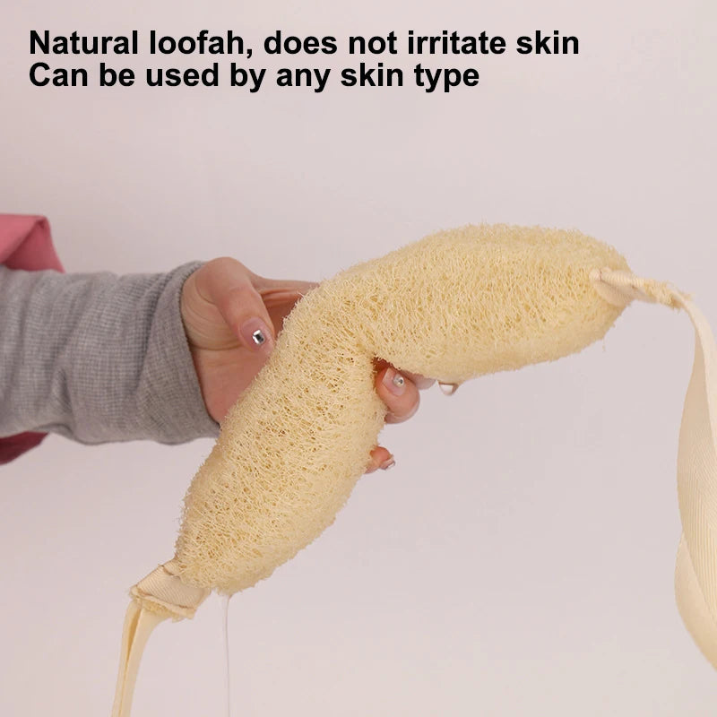 Natural Loofah Bath Scrubber & Exfoliating Back Strap Loofah Bath Scrubber QXL