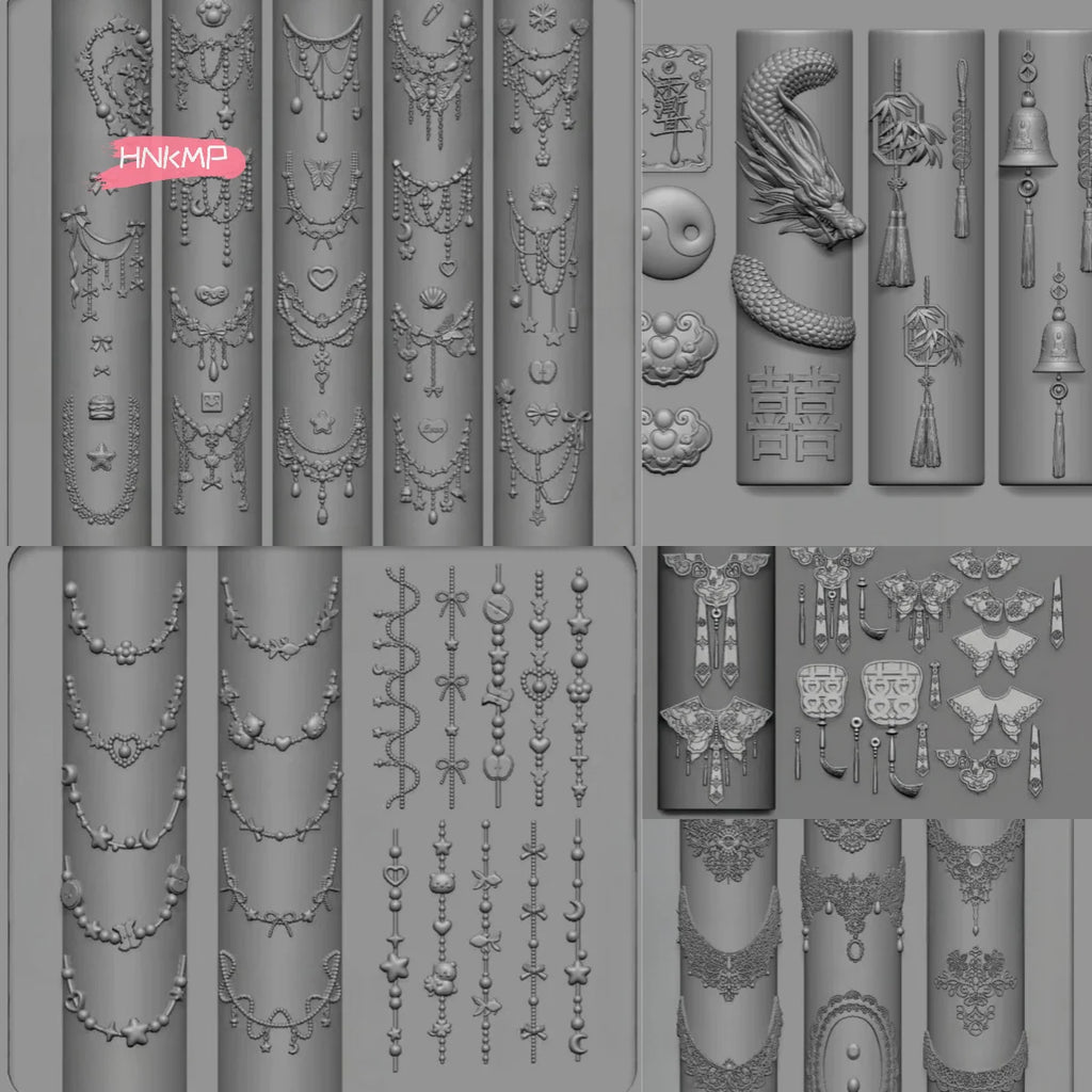 3D Silicone Nail Art Mold – Butterfly, Flower & Bow Designs Silicone Nail Mold QXL