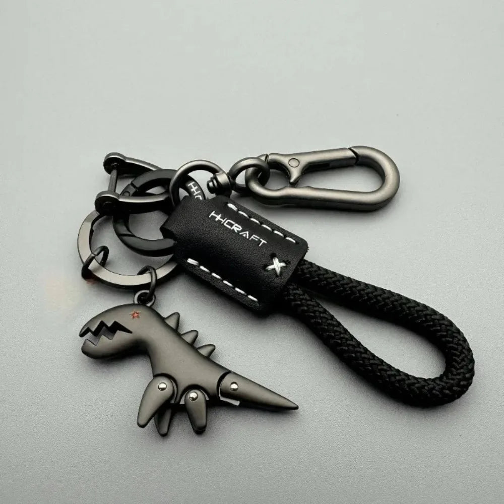Leather Woven Rope Metal Keychain | Bag Pendant & Gift Leather Keychain QXL