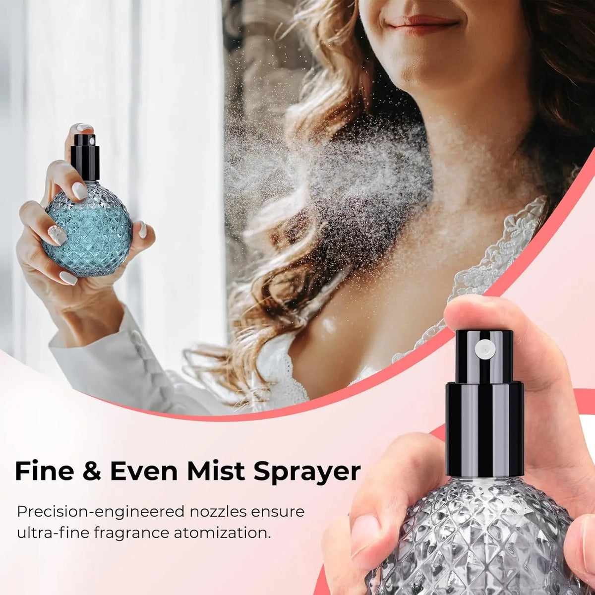 100ml Glass Refillable Perfume Atomizer | Fine Mist Travel Spray Perfume Atomizer QXL