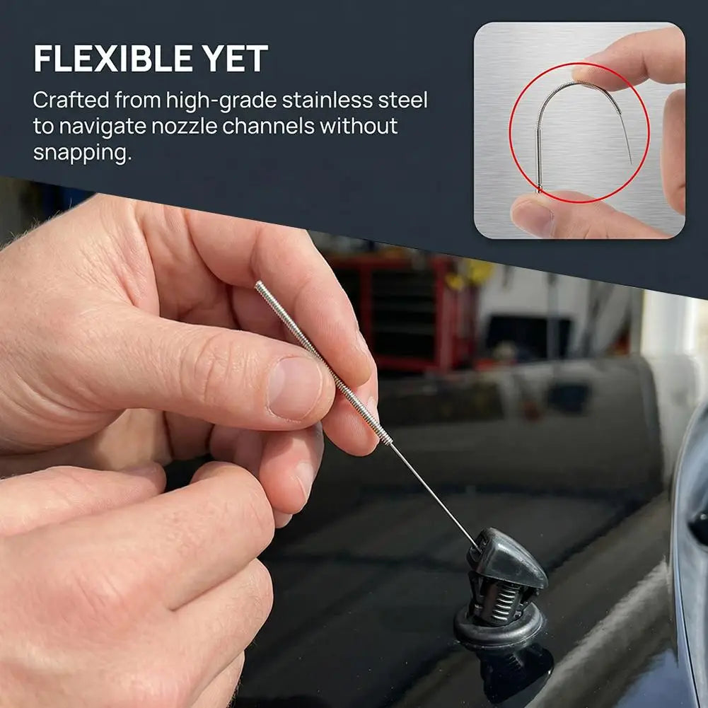 10-Pc Windshield Washer Nozzle Cleaning Needle Kit | 5 Sizes Nozzle Cleaning Kit QXL