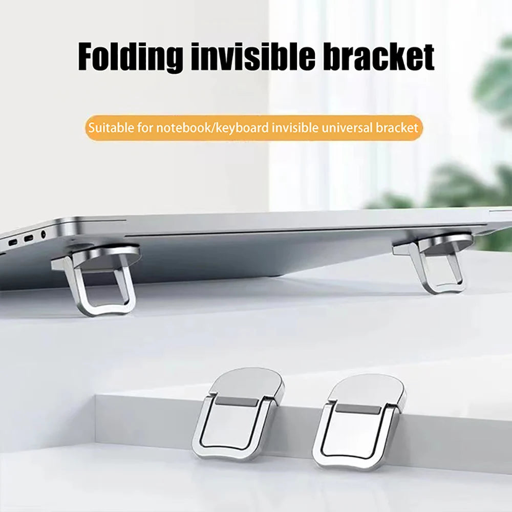 2-Pack Mini Foldable Laptop Stand | Self-Adhesive Keyboard Riser Laptop Stand QXL