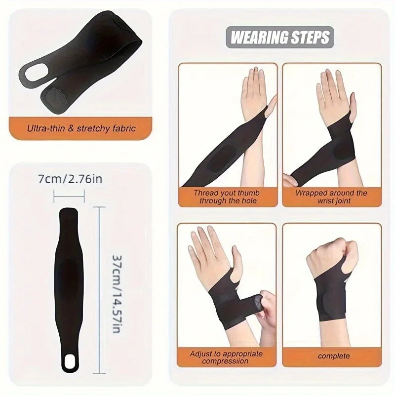 Ultra-Thin Elastic Wristband Support | Tennis, Basketball & Fitness Elastic Wrist Support QXL