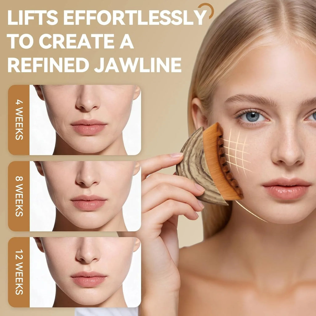 Stainless Steel Gua Sha & Contour Face Brush Set | Face Lift Gua Sha Face Tool QXL