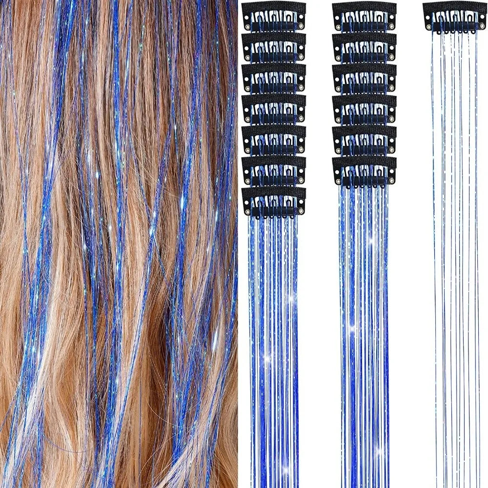 Clip-In Fairy Hair Highlight Extension | Glitter Hairpiece 50cm Clip-In Hair Extension QXL