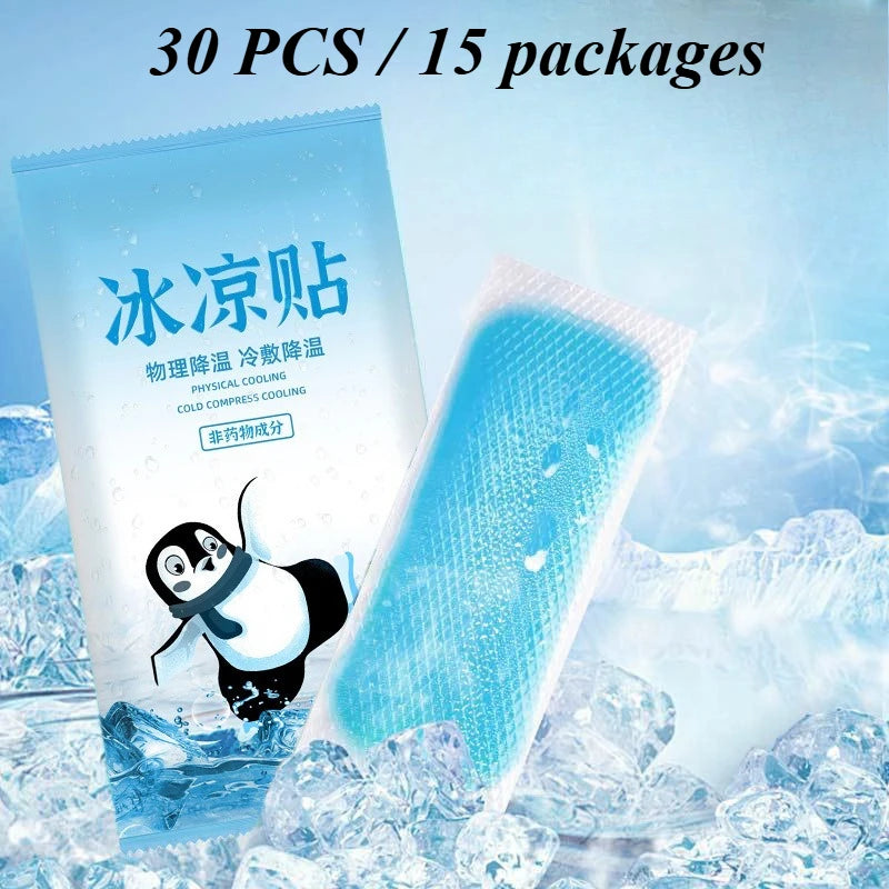 Cooling Gel Patches 20–100 Pack | Stick-On Cool Pads Cooling Gel Patch QXL 30PCS