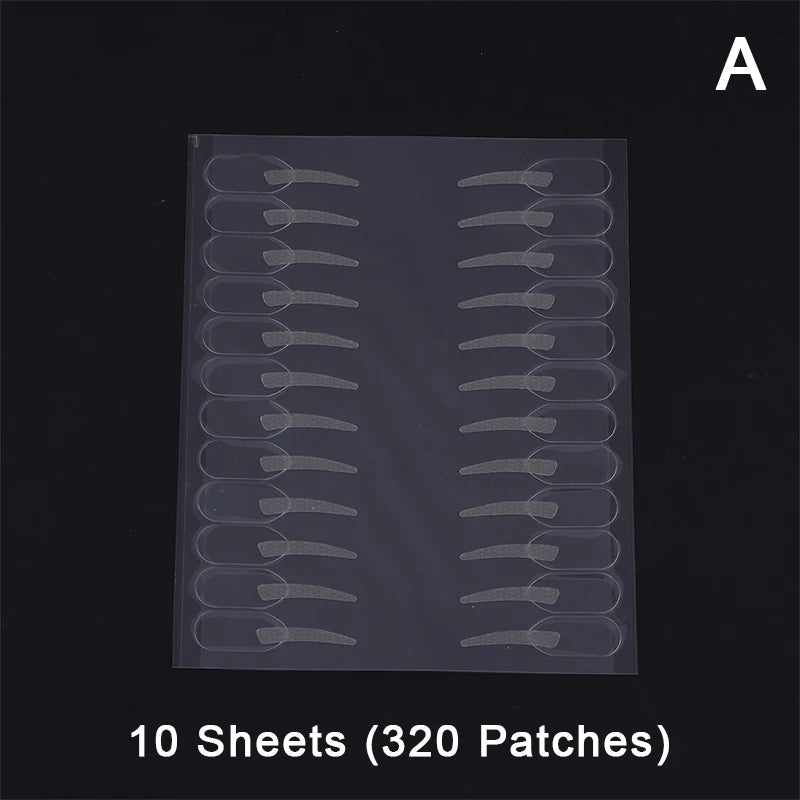 YOVIP Double Eyelid Tape with Handle | 96–320 Invisible Patches Eyelid Tape Stickers QXL 10 sheets A