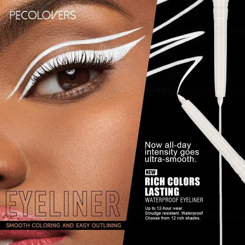PECOLOVERS Waterproof Colorful Gel Eyeliner Pen | Multi-Color Gel Eyeliner Pen QXL